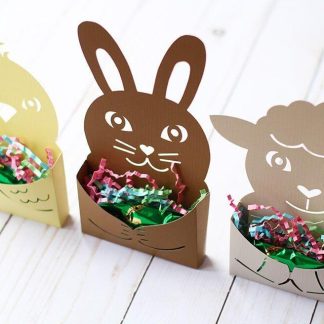 Easter Animal Pocket Card Candy Holder Cut Files - Bundle of Three Designs: Bunny, Lamb & Chick | Instant Download