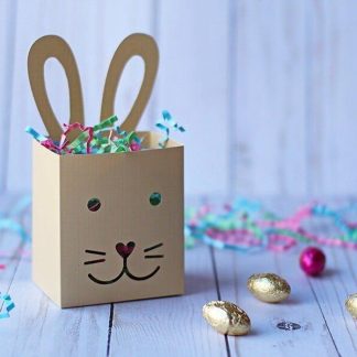 Easter Bunny Treat Box, Gift Box SVG Cut File