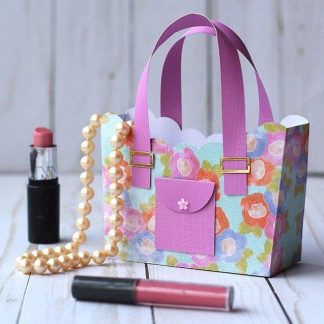 3D Paper Purse Gift Box SVG Cut File