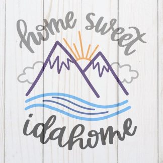SVG File: Home Sweet Idahome Hand Lettered Cut File for Vinyl & Iron On | Instant Download Cut File