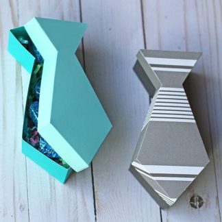 3D Tie Shaped Gift Box SVG Cut File