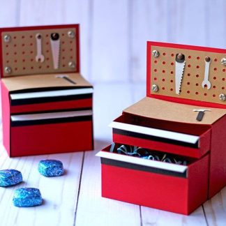 3D Tool Chest Gift Box with Drawers SVG Cut File