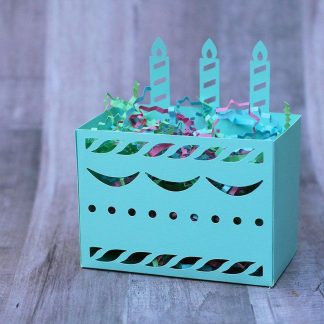 Birthday Cake Gift Box SVG Cut File