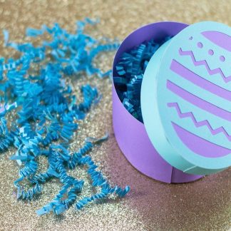 3D Easter Egg Gift Box, Treat Box SVG Cut File with Cut-Out Style Design