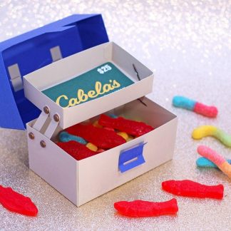 3D Fishing Tackle Box Gift Box SVG Cut File