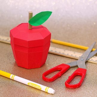3D Apple Gift Box, Gift Card Holder SVG Cut File
