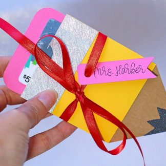 Pencil Gift Card Holder SVG Cut File