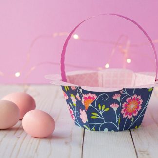 3D Flower Petal Easter Basket SVG Cut Files - Bundle of Two Designs