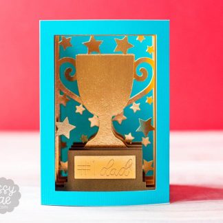 3D #1 DAD Trophy Shadowbox Card + Envelope SVG Cut Files