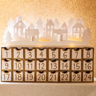 Christmas Village Silhouette Advent Calendar SVG Cut Files