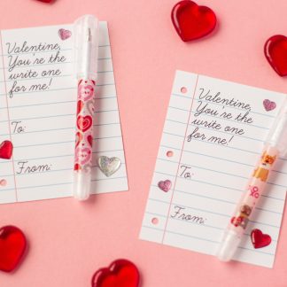 Mini Notebook Paper Valentine Printable "Valentine, you're the WRITE one for me!"