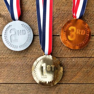 3D Paper Award Medal SVG Cut Files - Gold, Silver, Bronze