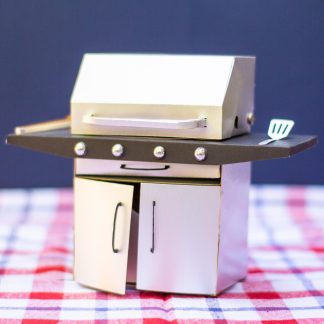 3D Barbecue Grill Gift Box & Gift Card Holder SVG Cut File - Instant Download