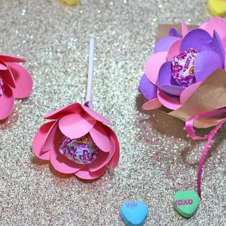 Mini Sucker Flower Bouquet Flower Template SVG & PDF Files