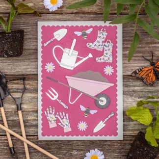 Gardening Theme Card, 5x7 Greeting Card SVG Cut File + Envelope SVG