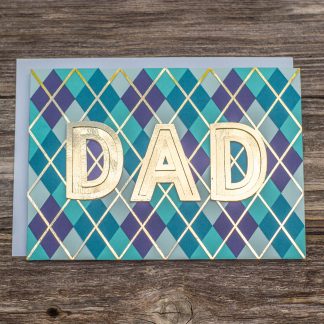 Argyle Pattern Dad Card, 5" x 7" Card + Envelope SVG Cut Files