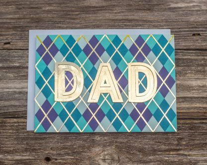 Argyle Pattern Dad Card, 5" x 7" Card + Envelope SVG Cut Files