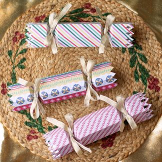 Christmas Paper Cracker Bundle of 4: Snowflake, Christmas Tree, Christmas Star, and Simple Zig Zag