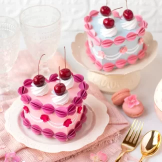 3D Vintage Heart Cake Gift Box SVG Cut File